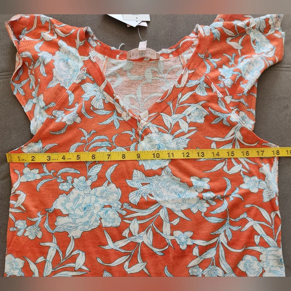 Philosophy Republic Clothing Ruffle Sleeve Tee - ORANGE - MEDIUM **NEW - Picture 8 of 10